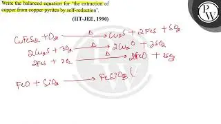 Nrite the balanced equation for 'the extraction of copper from copper pyrites by self-reduction'.