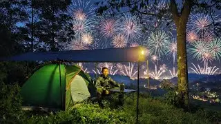 New Year's Eve Amidst Heavy Rain and Dense Fog! Grilled Fish; Bushcraft Shelter