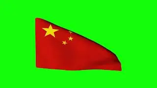 🔵 Chinese flag green screen