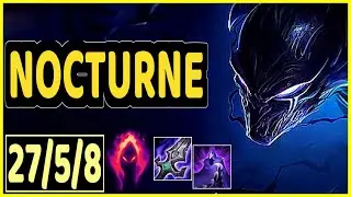 NOCTURNE VS KINDRED - 27/5/8 KDA JUNGLE GAMEPLAY