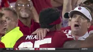 Rece Davis interviews Bob Stoops on Gameday.