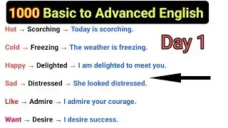 1000 Advanced words Series || Replace Basic English with Advanced English words and Sentences 