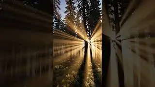 Misty Dawn &ndash; Sunlight in the Mountain Forest #MistyForest #MountainDawn #nature #calmnature