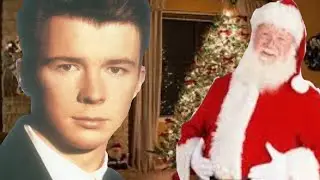 Rick Astley Meets Santa Claus