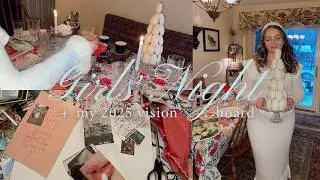 HOSTING JANUARY GIRLS' NIGHT + my 2025 vision board!
