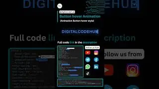 Button hover animation #html #css