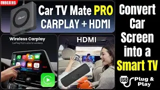 НОВЫЙ автомобильный телевизор Ottocast Mate PRO | Адаптер CarPlay + HDMI USB | ОБЗОР РАСПАКОВКИ