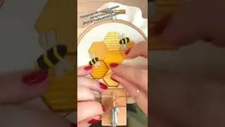 Chain stitch border - Embroidery time-lapse 🪡