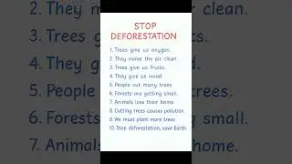 🌳 Stop Deforestation &ndash; 10 Lines Essay | Kids Easy English