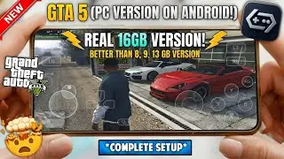 REAL GTA V on Android 🤩🔥 | 16GB Only | With Best GameHub Emulator Settings Gameplay.