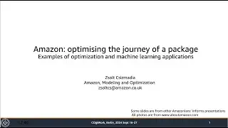 Amazon: optimizing the journey of a package.