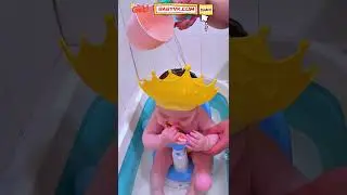 Is your baby afraid of hair wash time? Baby Shower Cap to the rescue! #CuteBaby