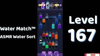 Water Match Level 167 | ASMR Water Sort Puzzle 🧠💧 Relaxing Brain Game | Mini Boss