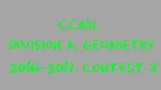 CCML Geometry Contest 3 2016-2017