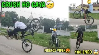 Rolling stoppie crash ho gaya 💔🥺 no Hand wheelie 😳 180 endo 🤯 vlog video @DKRMTB 