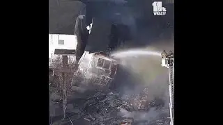 2 dead, firefighters hurt in 5-home fire
