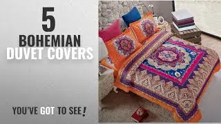 Top 10 Bohemian Duvet Covers [2018]: Mandala Duvet Cover Set, Orange Bohemian Boho chic Medallion