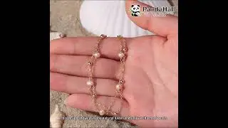 925 Sterling Silver Chains Multi-strand Bracelet with Natural Pearl (BJEW-Z025-02G) #pandahall
