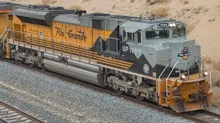 4K - Union Pacific's Rio Grande Heritage Unit #1989 in Southern California: February 2018