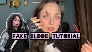 Fake blood tutorial - fantasy cosplay wound tutorial - DIY fake blood - knight costume