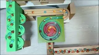 Marble Run Race ASMR ✨ 3D printed track + Snake-shaped wooden track + square track