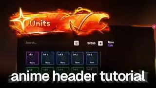 how to design an anime header ui (full tutorial)