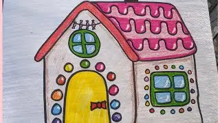 Cute Candy House 🏡 Drawing ❤️😍#trending #drawing 