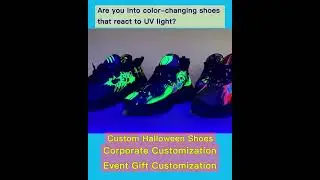What do you think of shoes that change color under UV light?#customshoe #shoes #halloweenshoes