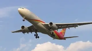 Best close up! Hainan Airlines Airbus A330-343 B-8015 HU 489 approach at Berlin Tegel Airport