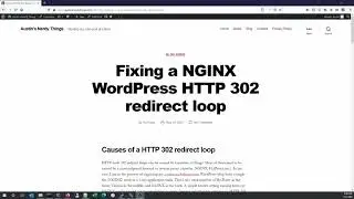 Fixing a Wordpress/NGINX HTTP 302 redirect loop
