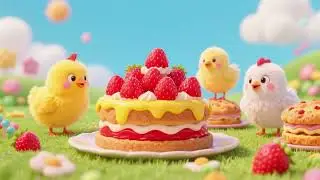 Fluffy Chicks and Strawberry Scones 🍓🐥 | Sweet Picnic Song for Kids
