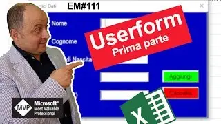 EM111 UserForm VBA per popolare database  (Parte1/4)  lavoriamo nell' Editor VBA di Excel