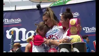 Miki Sudo Eats 51 Hot Dogs (New Record High) at Nathan's Hot Dog Eating Contest (July 4, 2024)