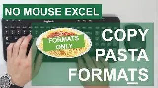 How to Copy Paste Formats Only with Keyboard Shortcut | No Mouse Excel