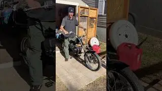 212cc Schwinn Stingray Chopper FIRST START #motorcycle #bike #custom #minibike #predator #212cc
