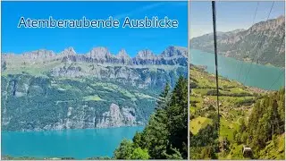 Seilbahnfahrt  🚠👀📸Oberterzen-Tannenboden (Flumserberg) 🇨🇭, Schweiz 