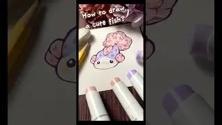 Wow! Easiest way to draw a cute fish, have you tried it? 🐟🎨😻