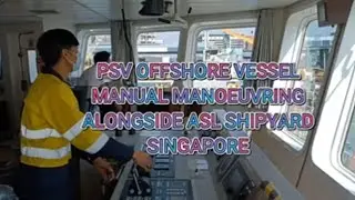 How to manoeuvre an AHTS vessel in a narrow berth without tug assistance?