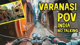 POV Crazy Ride to Varanasi // Royal Enfield Thunderbird 350 [2k]
