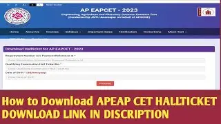 APEAP CET HALLTICKET DOWNLOAD LINK