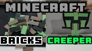 I made the creeper form Minecraft with wood bricks #minecraft #diy #creeper #artndcraft 