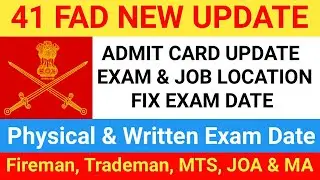 41 FAD NEW UPDATE 🏔️ 41 FAD RECRUITMENT 2021/ 41 FAD Exam Date / 41 FAD Admit Card / 41 FAD Location