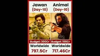 Jawan VS Animal movie comparison box office collection #viral #trending #shorts #jawan #animals #srk