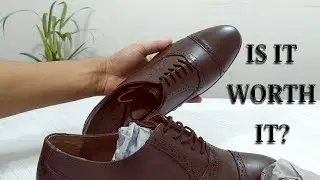 LOUIS STITCH Men's Brown Oxford Italian Leather Shoes | Louis stitch shoes unboxing Review| Worth it