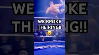 WE BROKE THE RING! 😮 #prowrestling #suplexcity #brocklesnar #smackdown #indywrestling #wwesmackdown