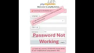 Error || PhpMyAdmin || Login AllowNoPassword Error - Solved- phpmyadmin login error