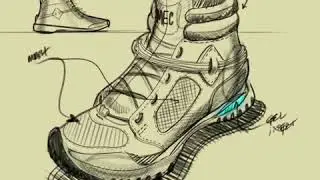 Shoe sketch : Hiking boots