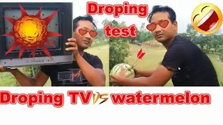 Watermelon vs Tv Drop Test ||&diams;|| Watermelon and Tv Droping Damage Test || Experiment by Hp power ex