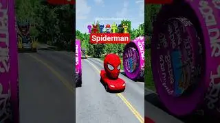 Funny and Crazy Cars VS Bollard Barbie in BeamNG.drive #beamngdrive