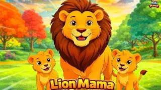 Lion Mama Song 🦁 | लायन मामा Cartoon Video | Cute Fun Animation Entertainment